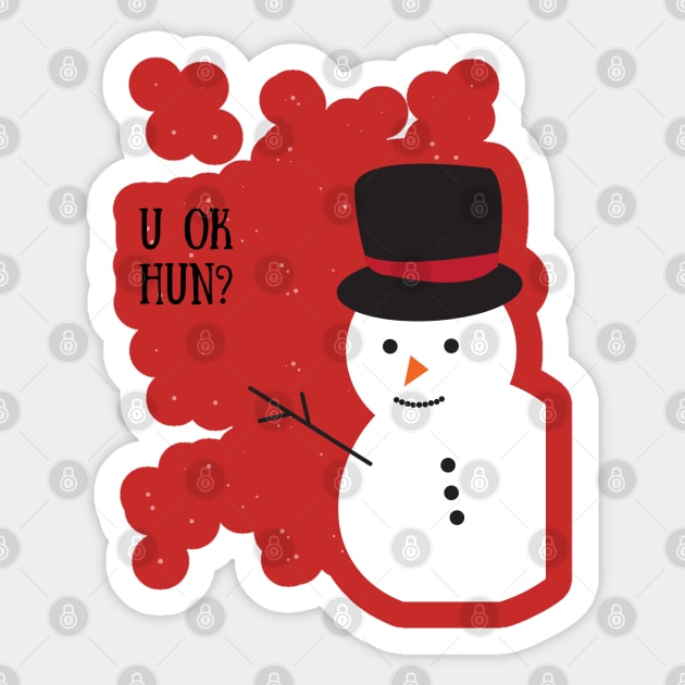 U ok hun? Funny Christmas 2020 Sticker by Printorzo